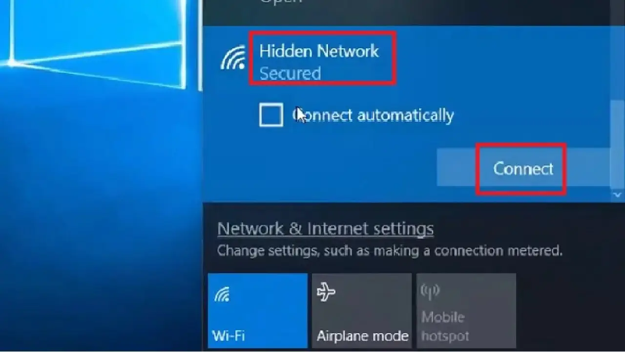 How to Connect to a Hidden Wi-Fi Network in Windows?