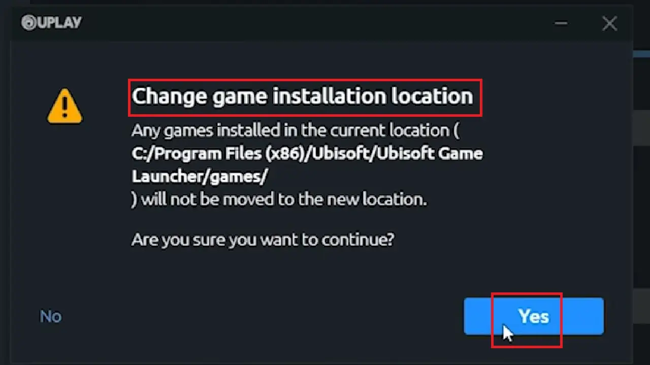 Changing game installation location