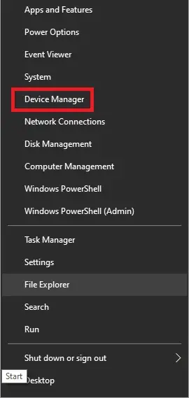 Open Device Manager From the Start Menu