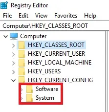 HKEY_CURRENT_CONFIG