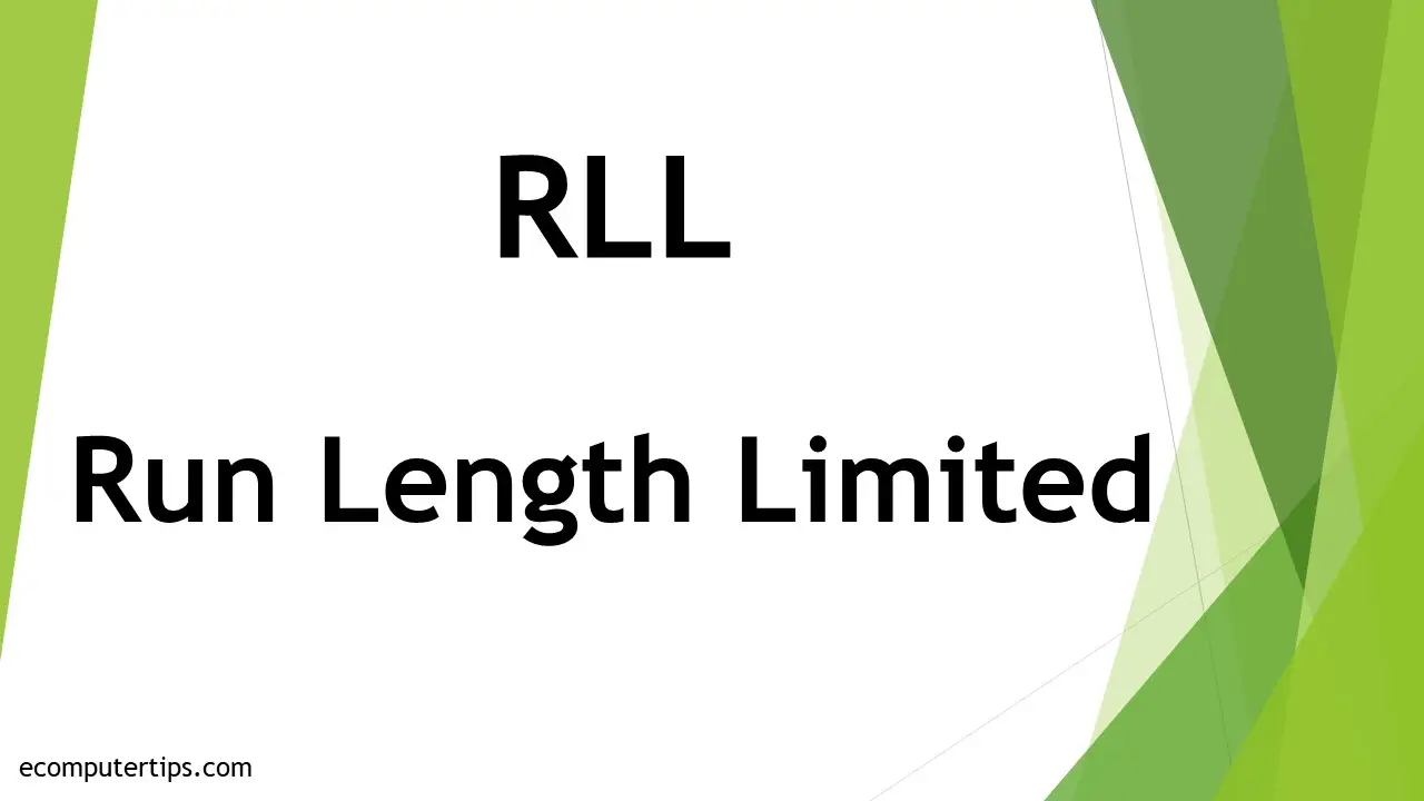 Understanding RLL (Run Length Limited)