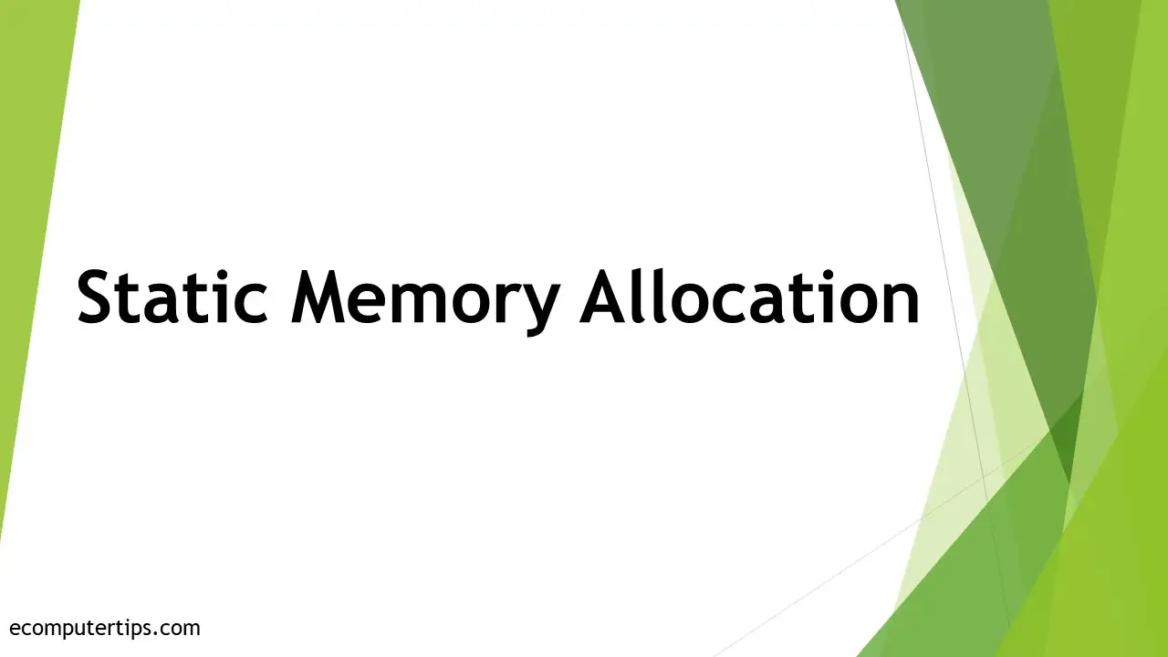 Static Memory Allocation Illustration