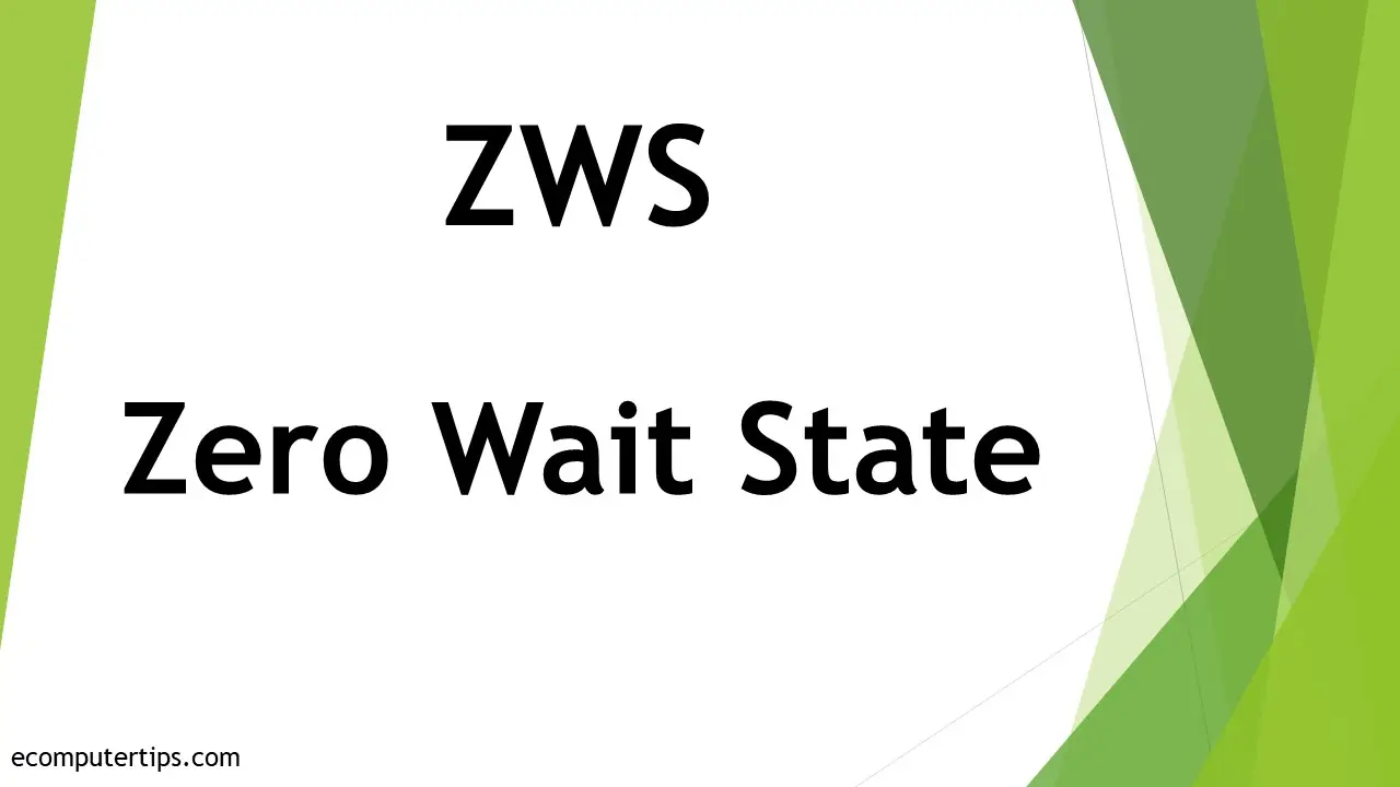 Zero Wait State Illustration